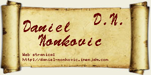 Daniel Nonković vizit kartica